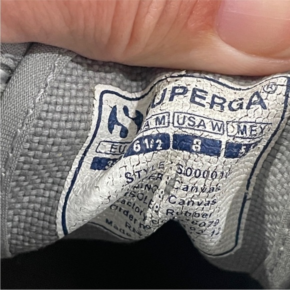 SUPERGA Women's 2750 Cotu Classic Sneaker gray size 8 - Picture 6 of 7